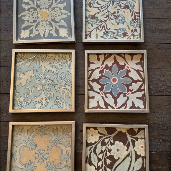 Ballard Designs Set of 6 wall tiles 8x8 - Picture 3 of 4